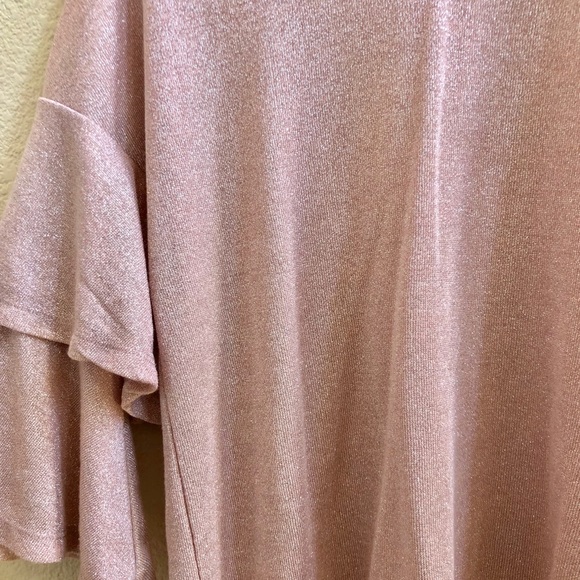 Rose gold shimmer contemporary party blouse - Picture 3 of 5